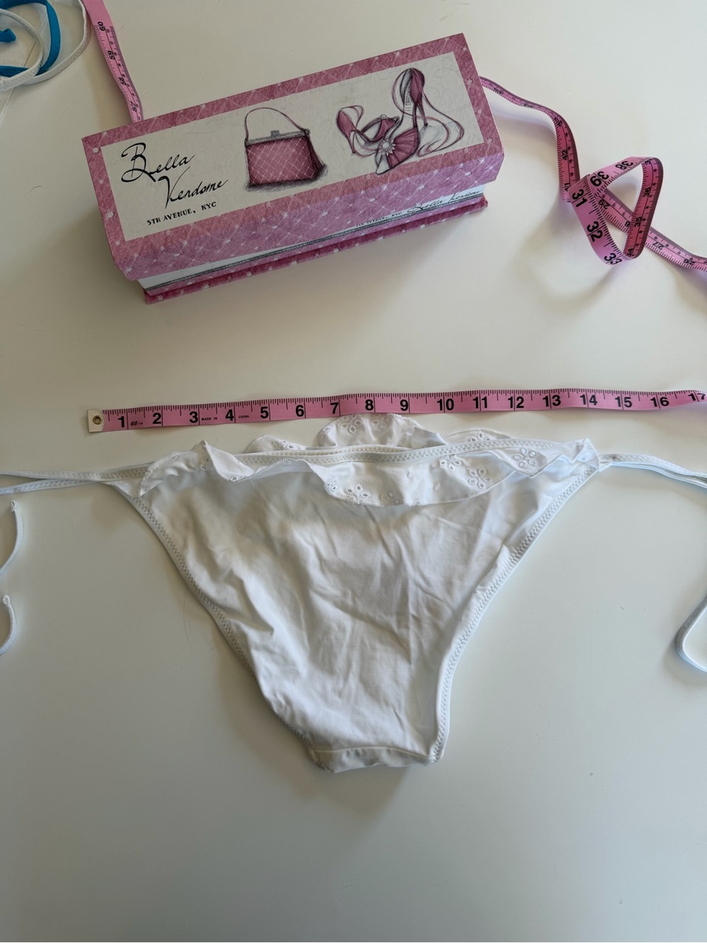 White Ruffle Bikini Bottom - Picture 2 of 4